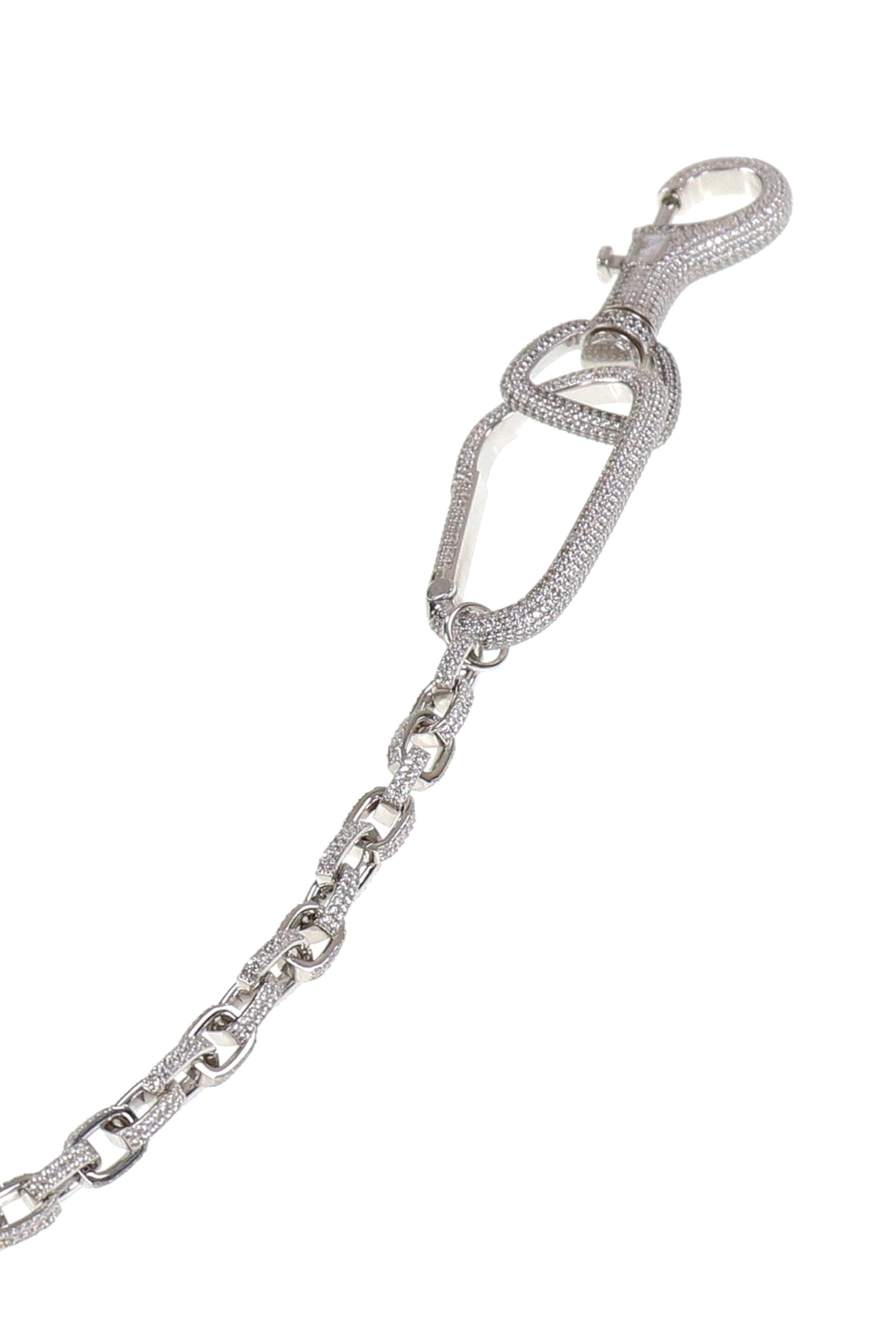 KEY CHAIN CLIP WITH CHAIN  / SILVER