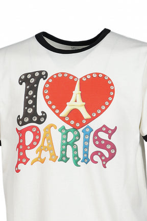 MEN JEWEL RINGER TEE SHIRT / OFF WHT