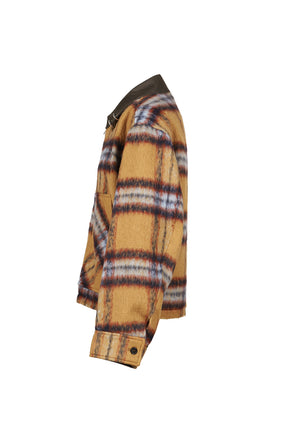 CAMEL CHECK PATTERN JACKET / CAMEL