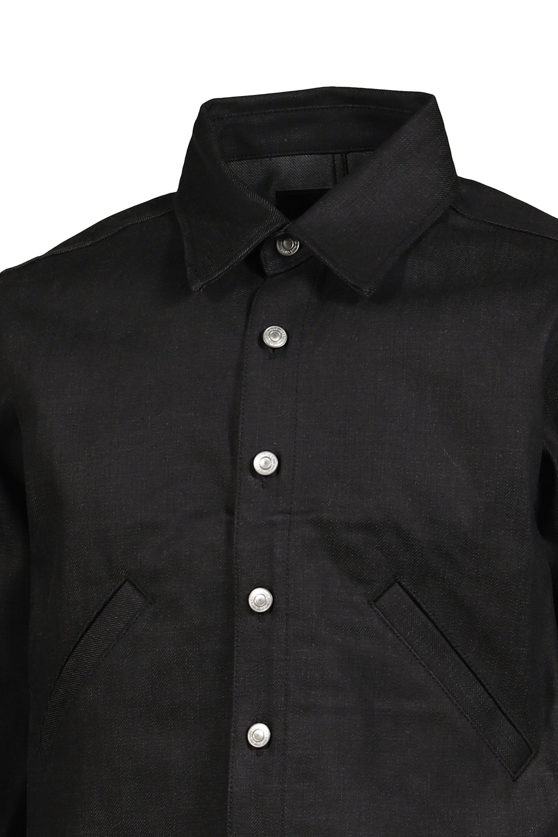 RH CROPPED DENIM SHIRT / RAW BLK