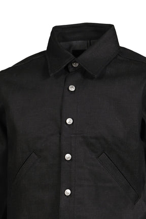 RH CROPPED DENIM SHIRT / RAW BLK