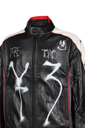 GFXLEATHER JKT / BLK