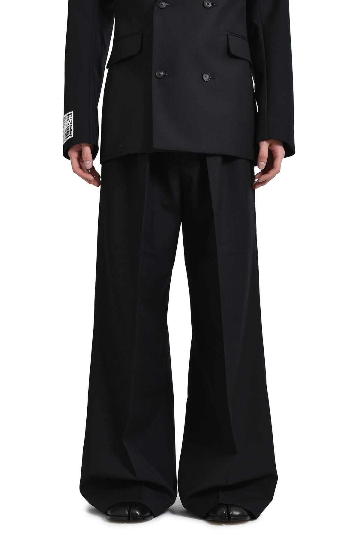 PLEATED PANT / TAILORING BLK WOOL