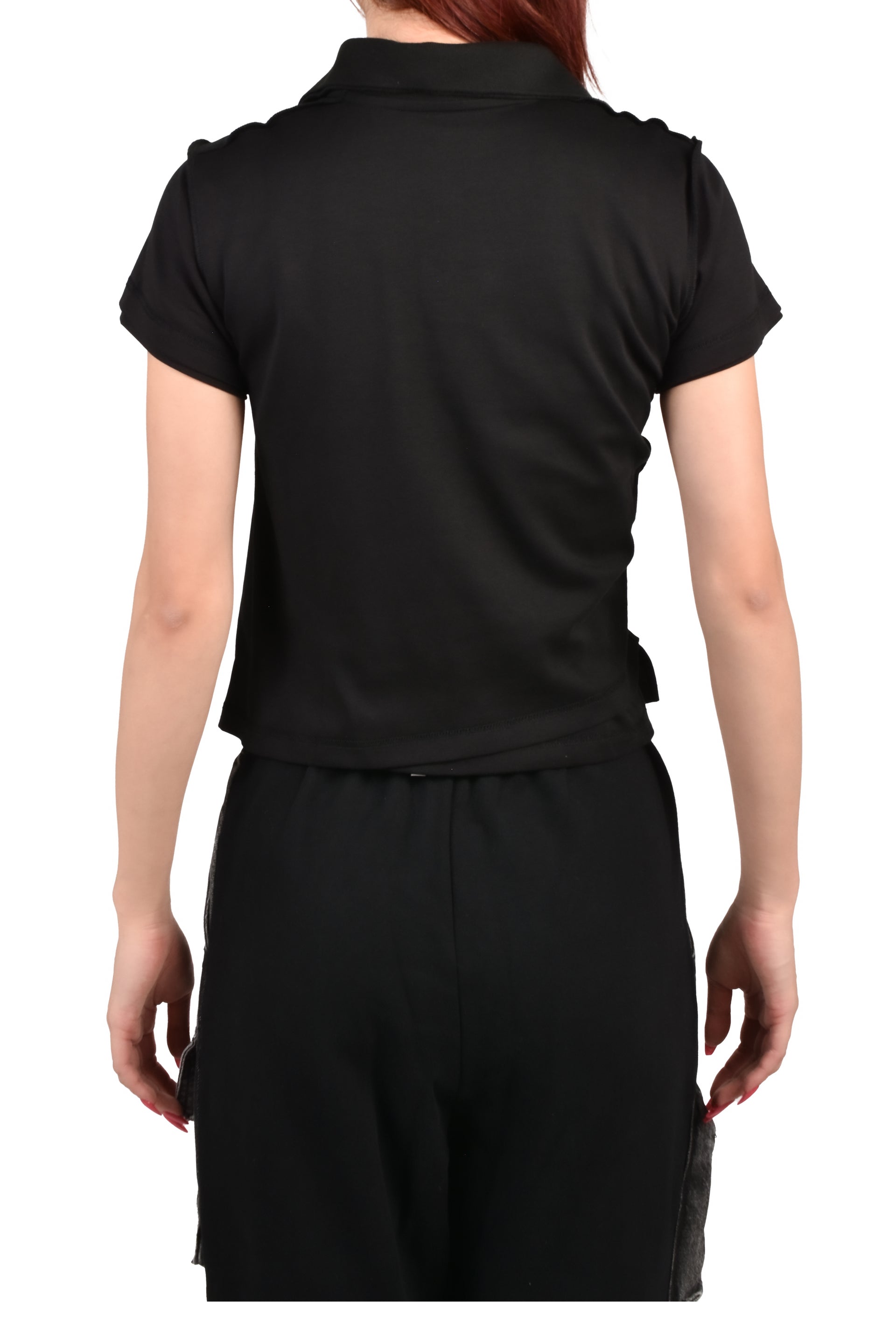 SHRUNKEN DOUBLE POLO / BLK