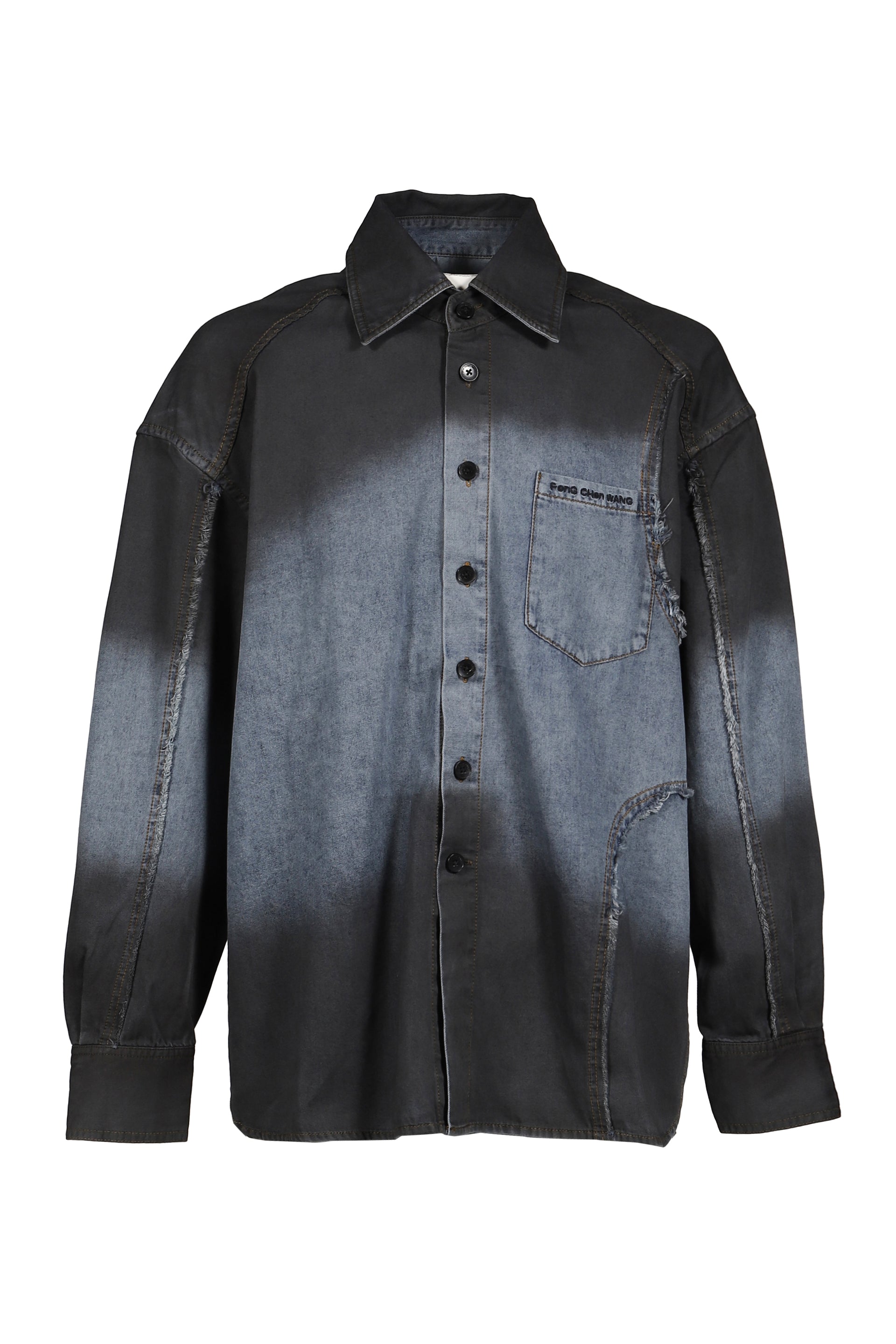 INDIGO GRADIENT DENIM SHIRT / BLU-BLK