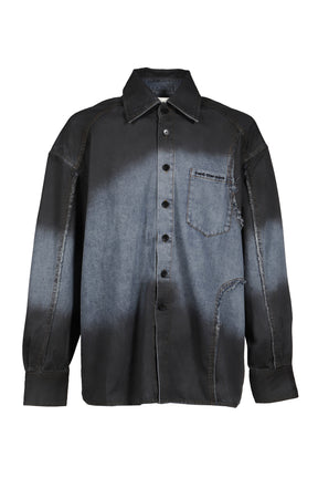 INDIGO GRADIENT DENIM SHIRT / BLU-BLK