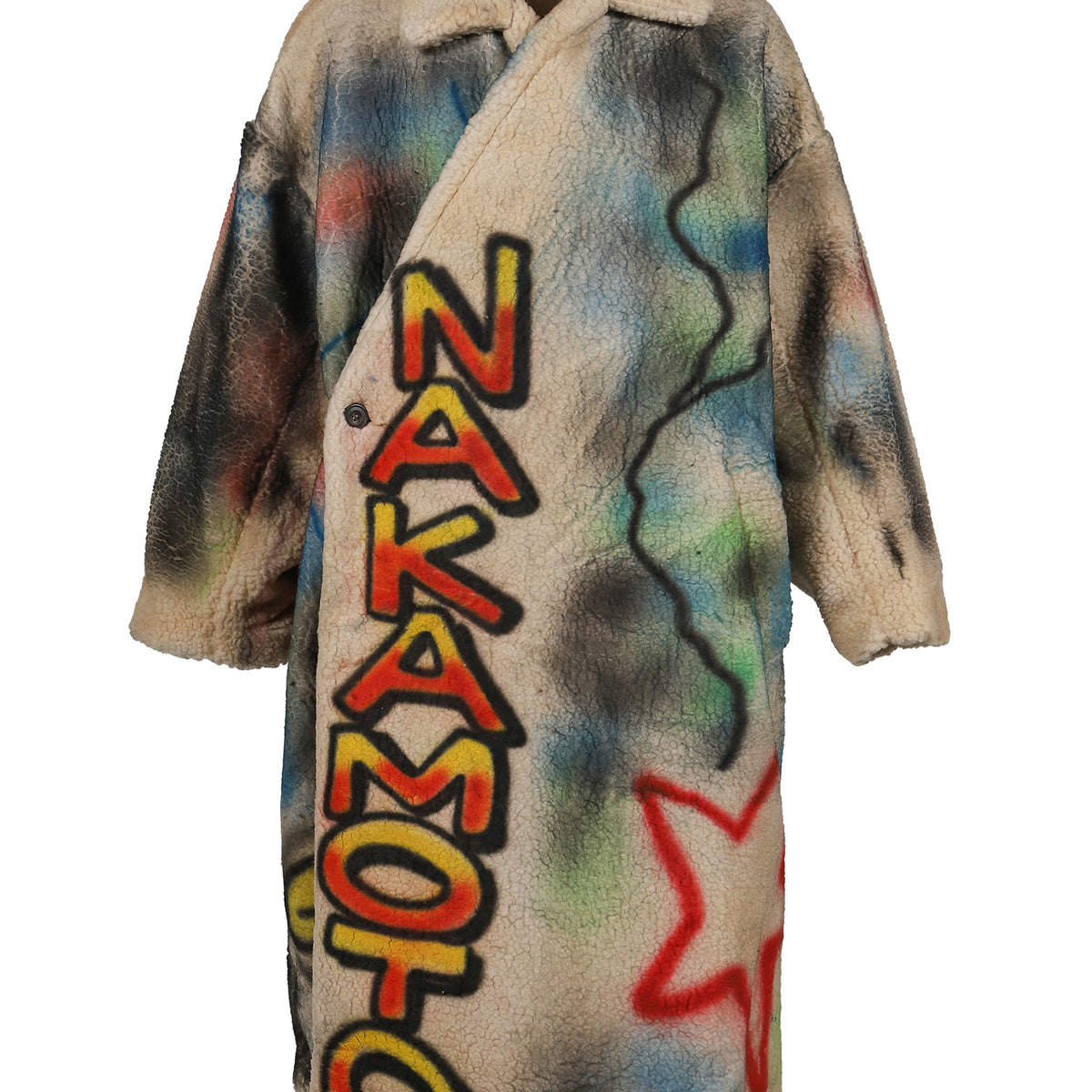 SATOSHI NAKAMOTO サトシナカモト FW25 AIRBRUSHED SHERPA TRENCH