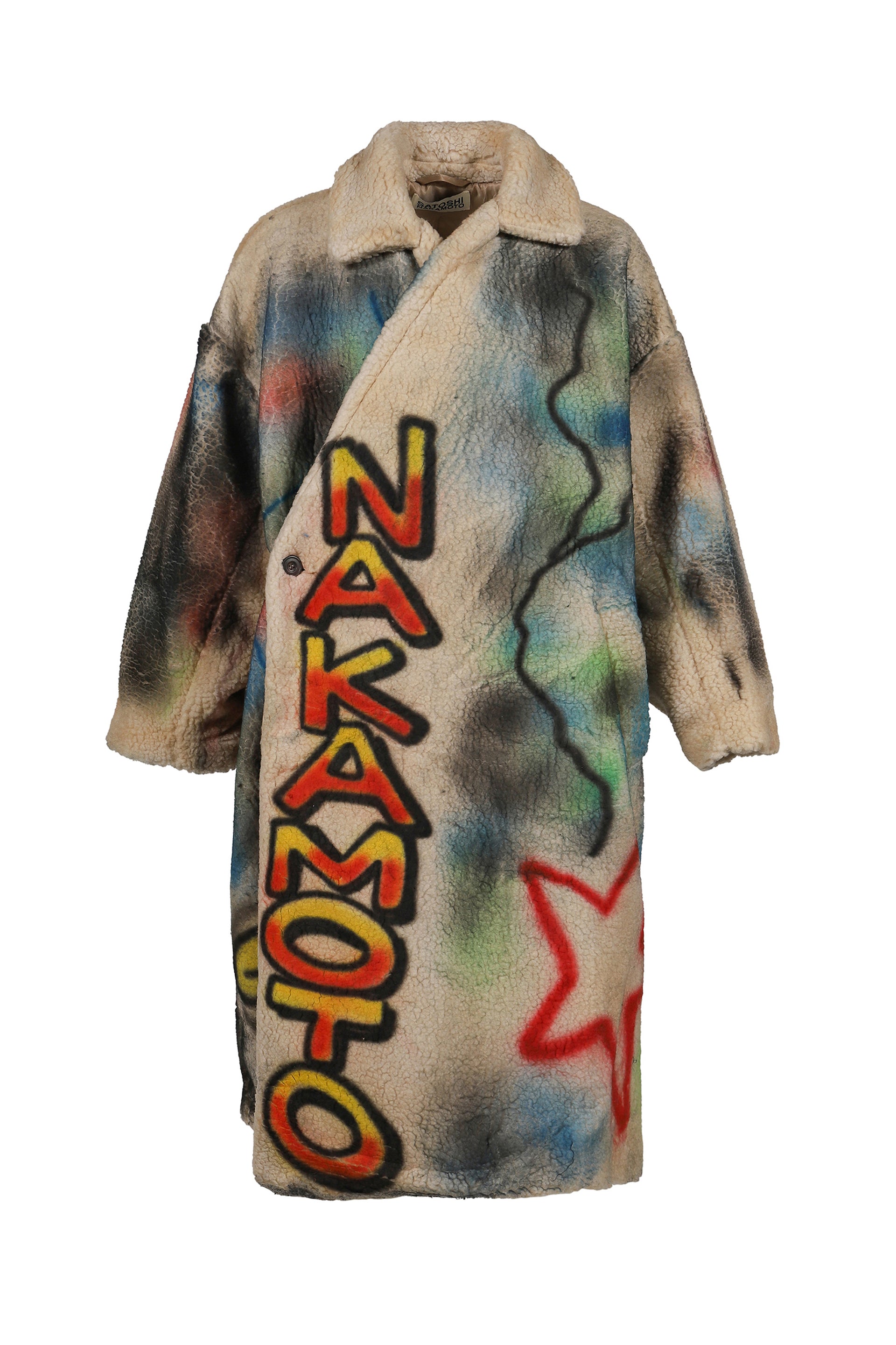 AIRBRUSHED SHERPA TRENCH / GRY/MULTICOLOR