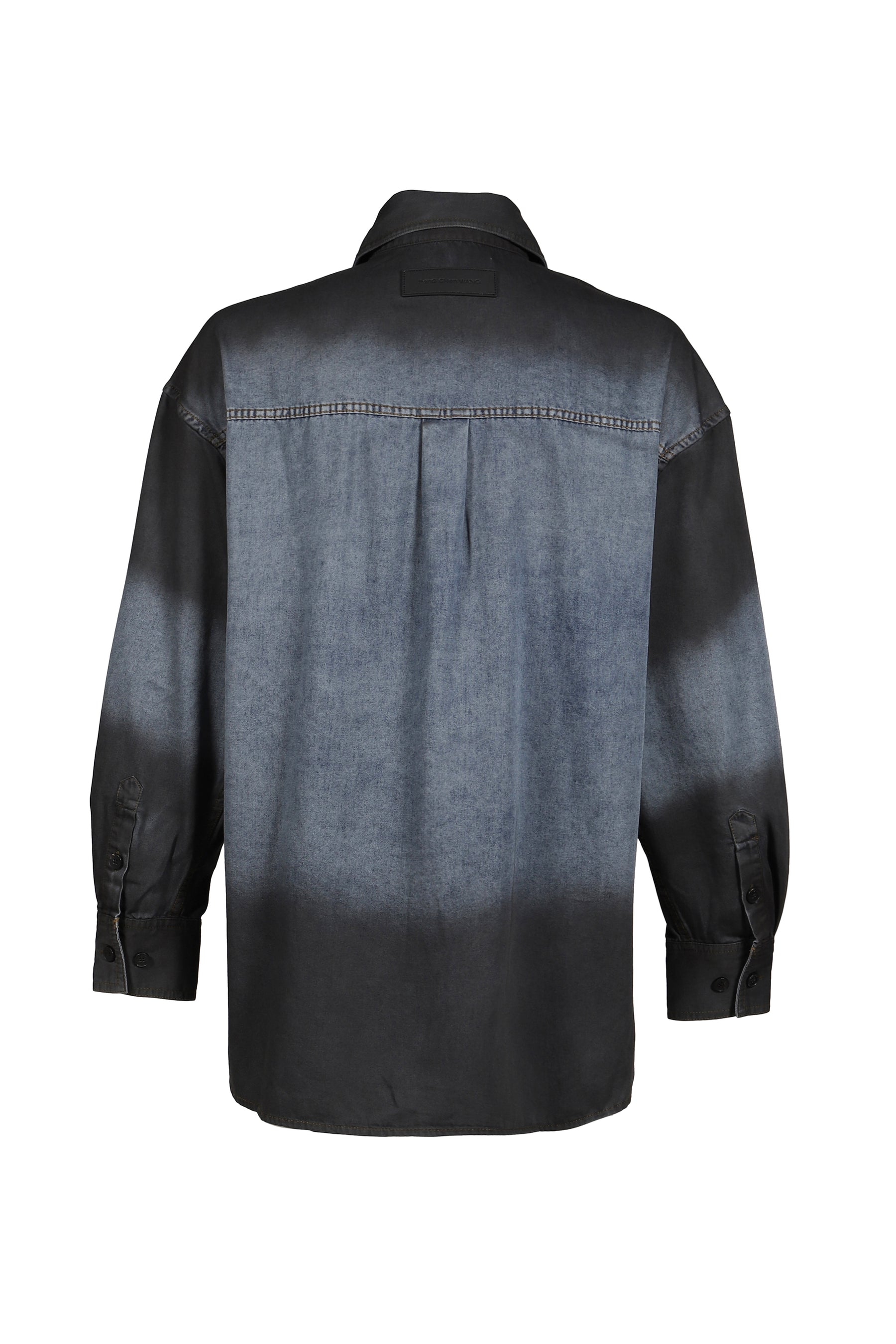 INDIGO GRADIENT DENIM SHIRT / BLU-BLK
