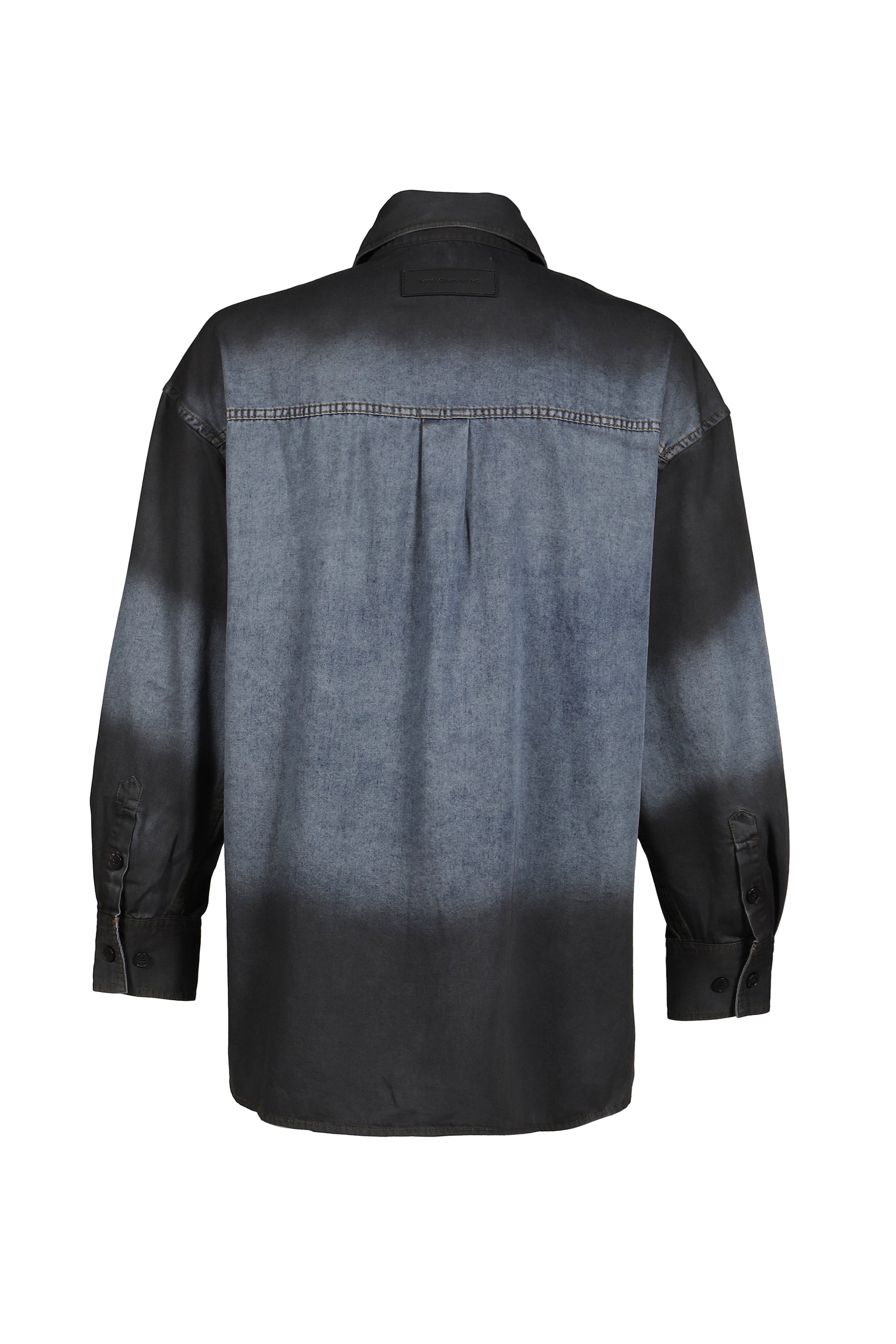 INDIGO GRADIENT DENIM SHIRT / BLU-BLK