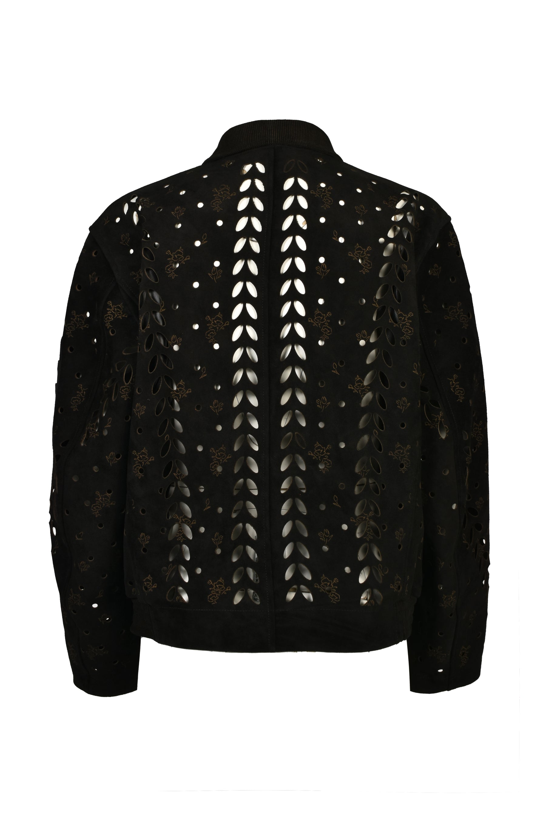 IVY HOLE LEATHER FLIGHT JACKET / BLK