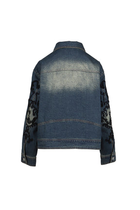 DENIM LACE JACKET / BLU