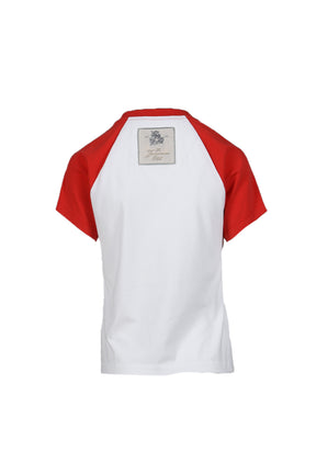 JACQUEMUS LE MINI TSHIRT BASEBALL / WHT RED