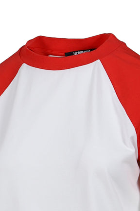 JACQUEMUS LE MINI TSHIRT BASEBALL / WHT RED