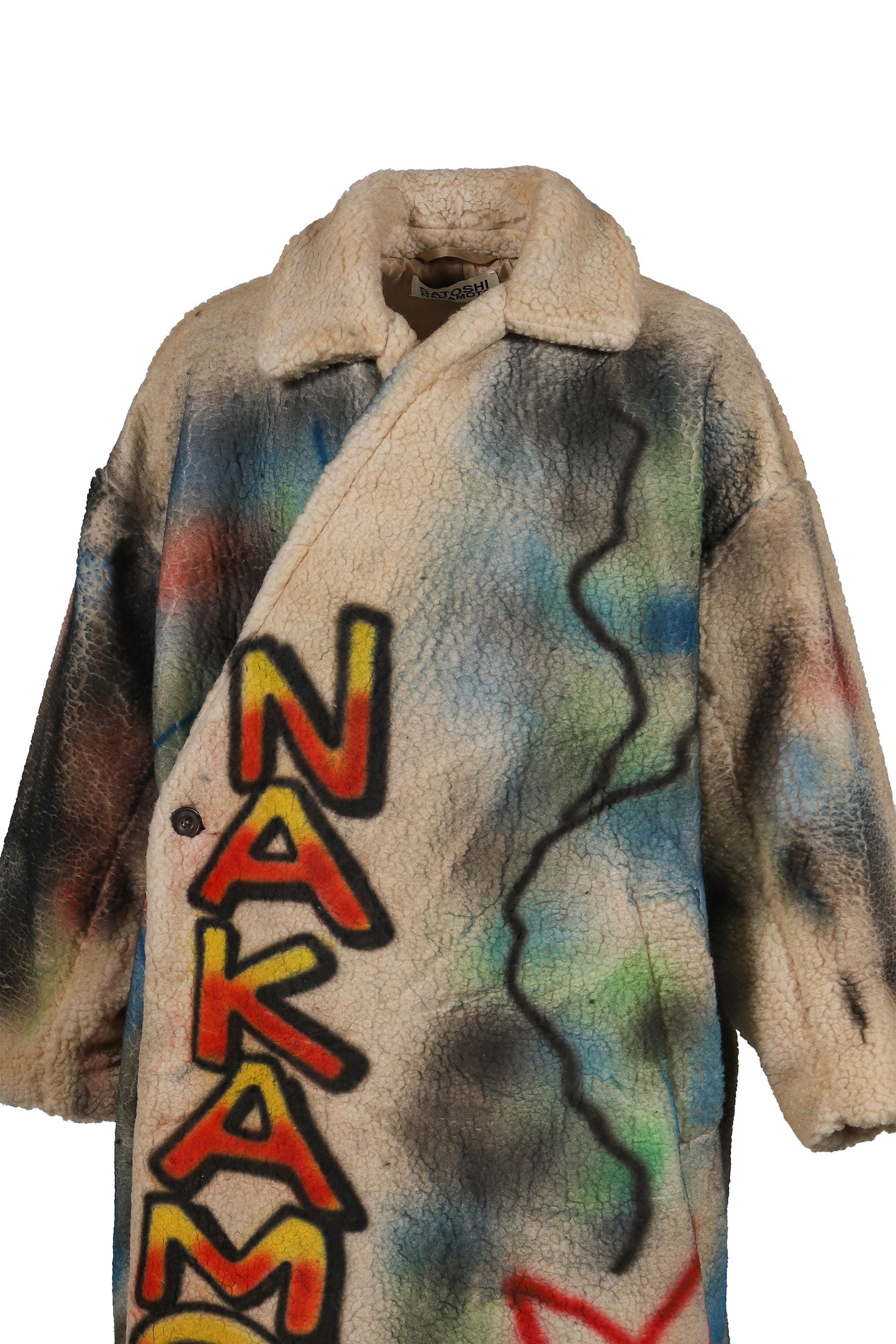 AIRBRUSHED SHERPA TRENCH / GRY/MULTICOLOR
