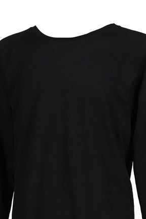 WASTELAND PRINTED PATCHWORK L/S TSHIRT / BLK (WHT PRINT)