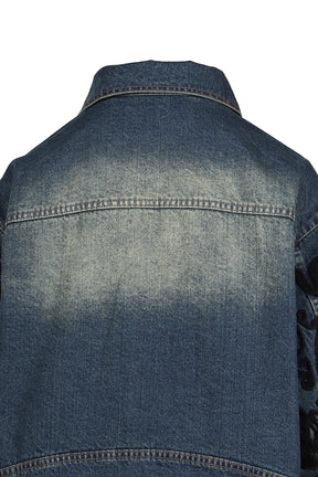 DENIM LACE JACKET / BLU