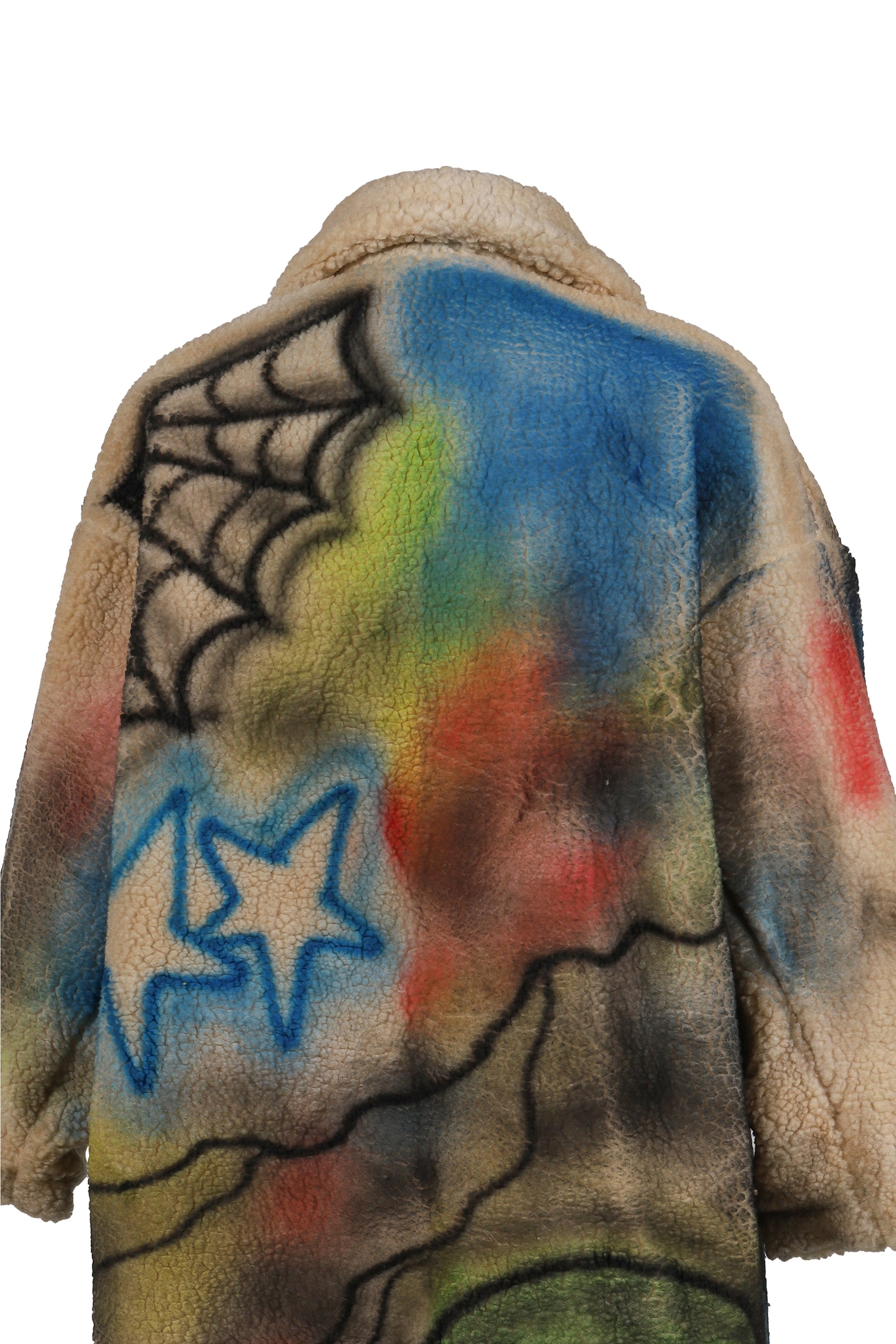 AIRBRUSHED SHERPA TRENCH / GRY/MULTICOLOR
