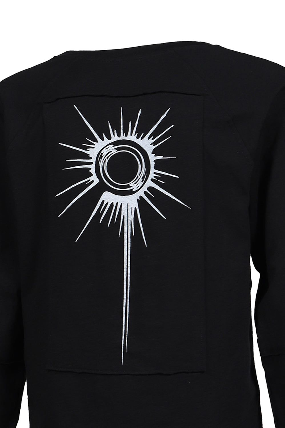 WASTELAND PRINTED PATCHWORK L/S TSHIRT / BLK (WHT PRINT)