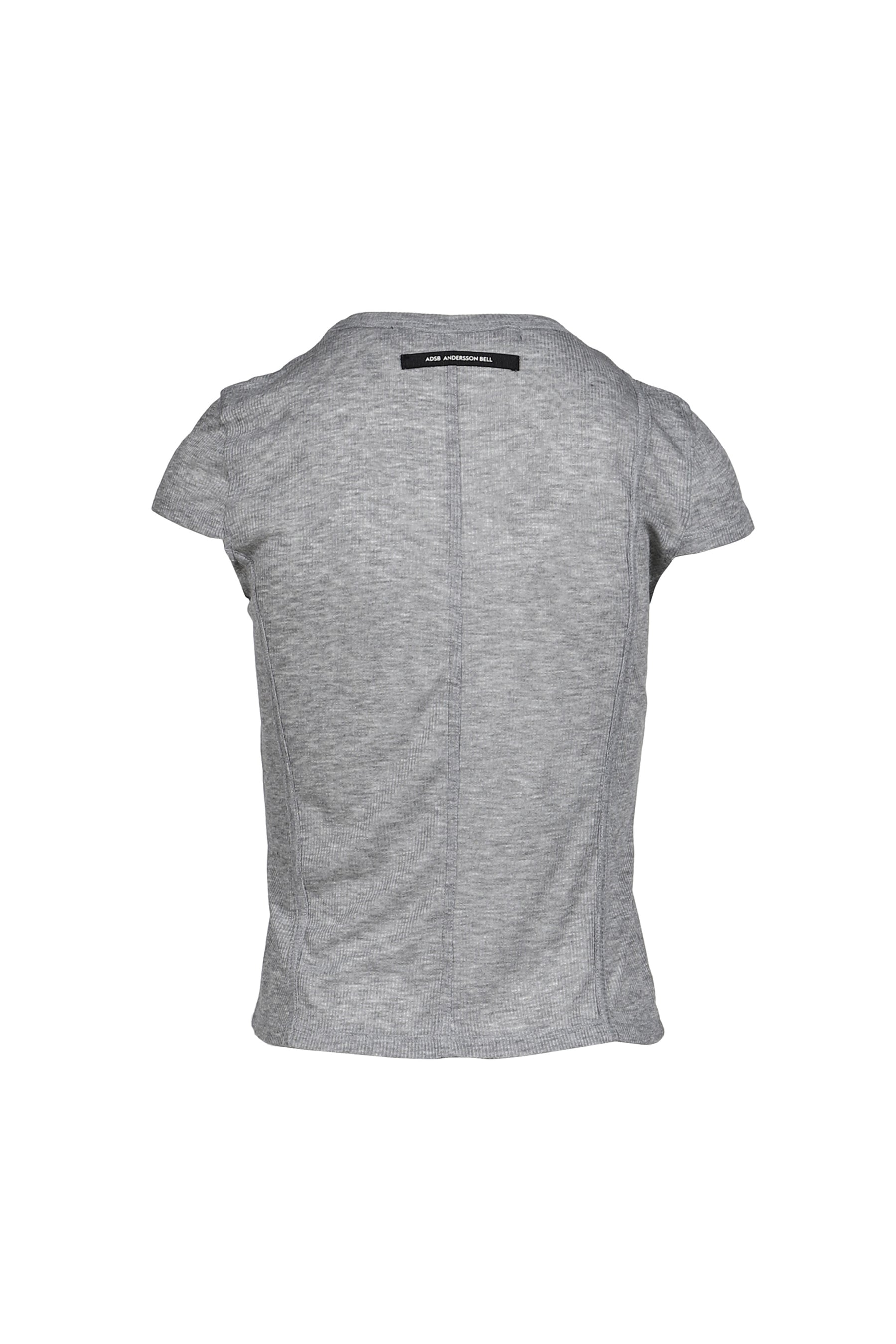 UPSIDE-DOWN LAYERED T-SHIRT / GRY/BLK