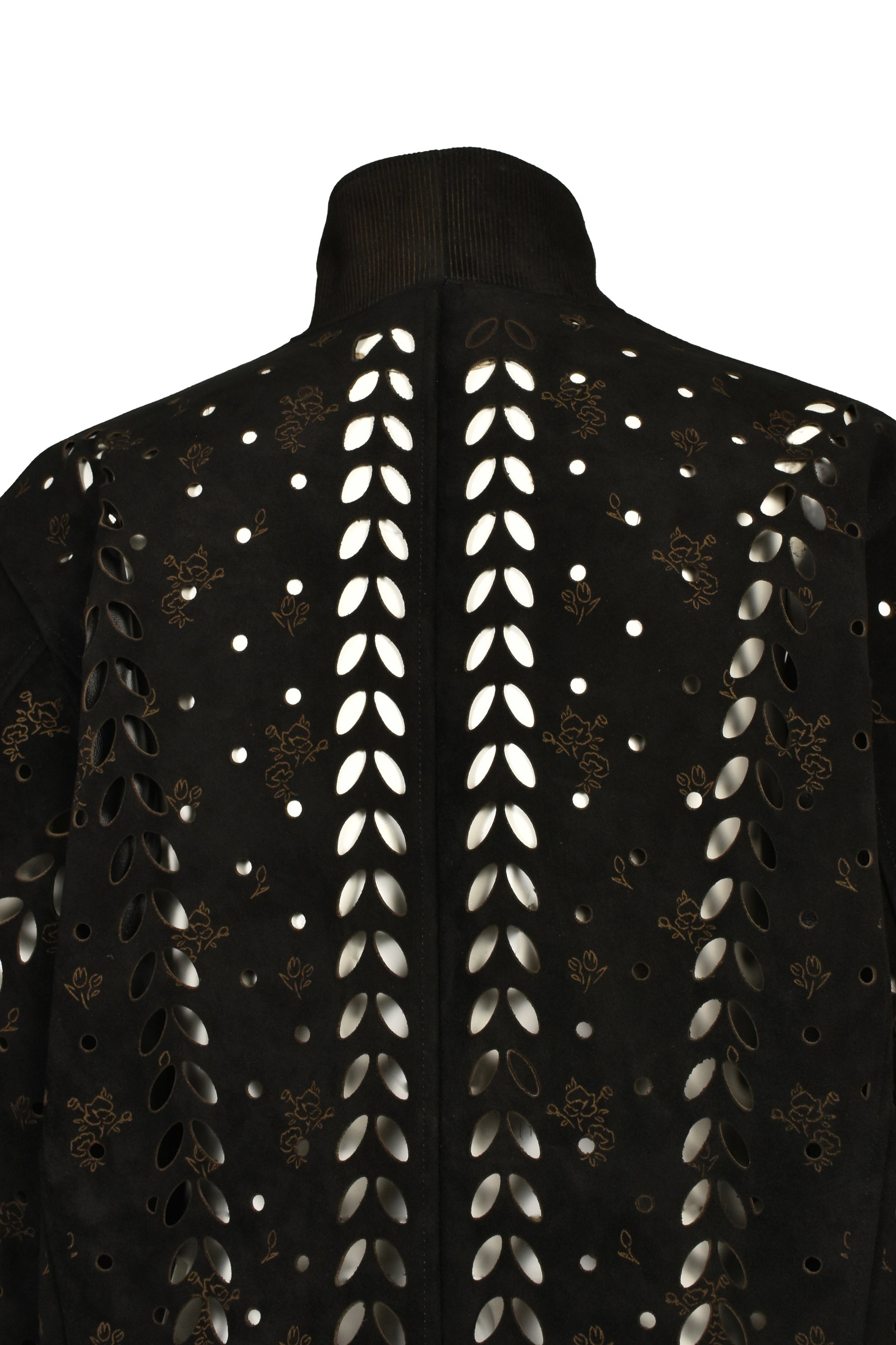 IVY HOLE LEATHER FLIGHT JACKET / BLK