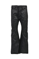 COATING FLARE PANTS / BLK