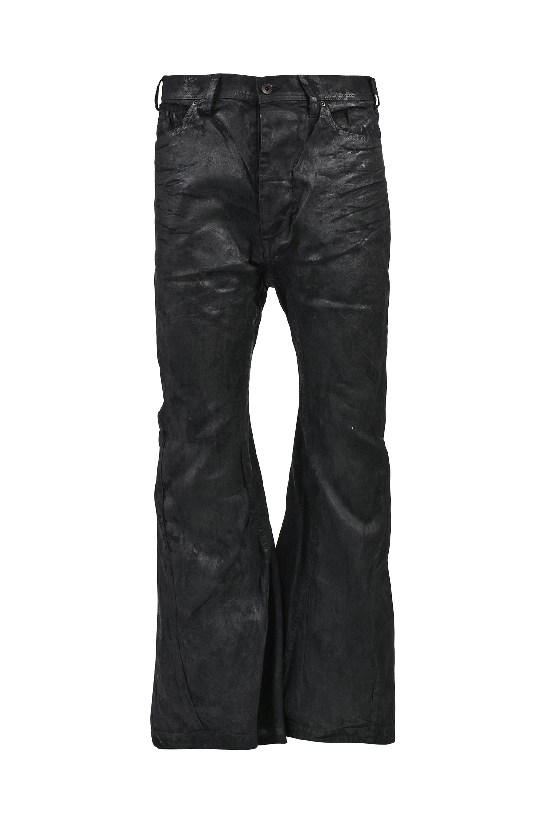 COATING FLARE PANTS / BLK