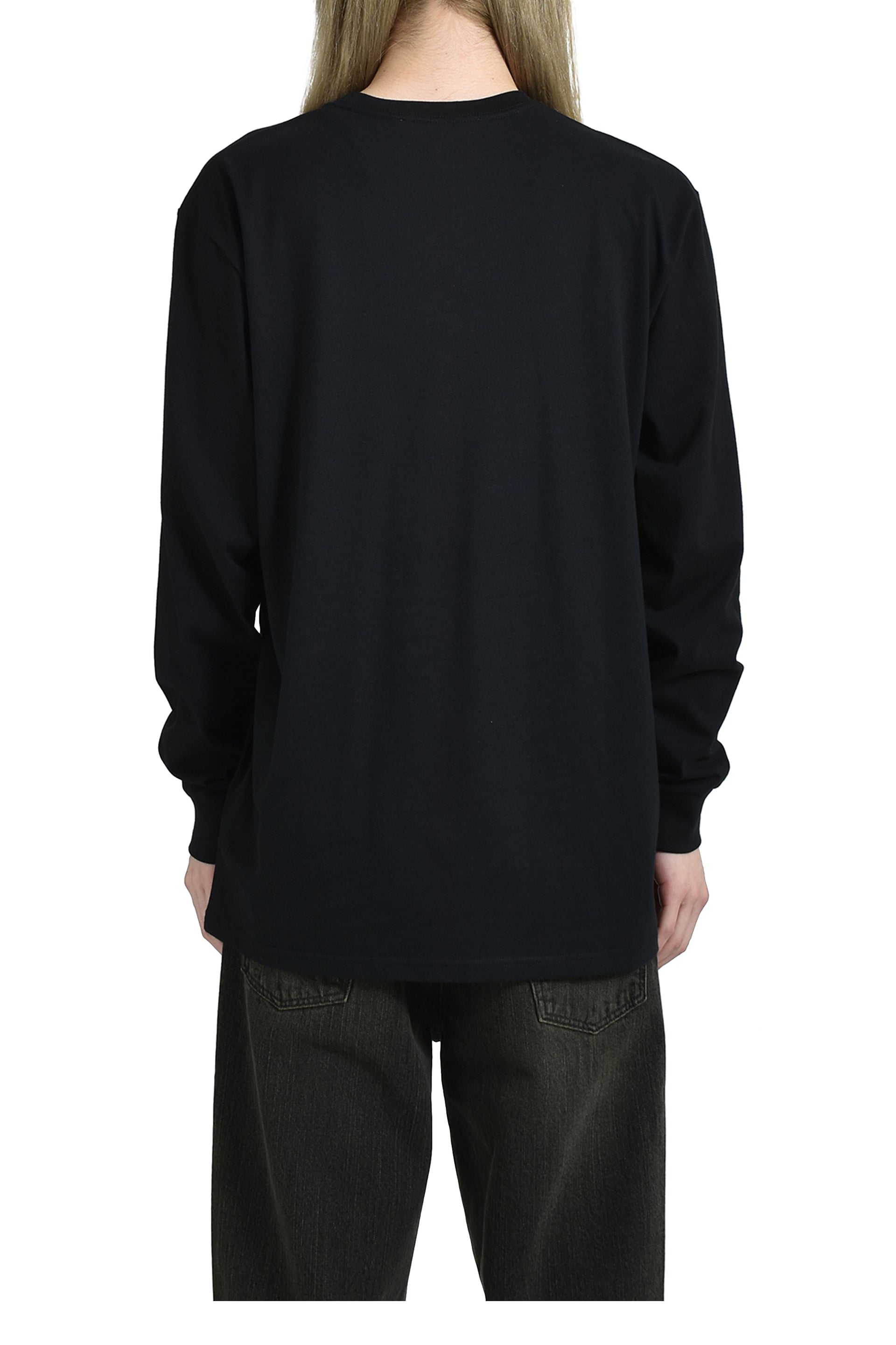 1017 ALYX 9SM ESSENTIALS REGULAR FIT LONG SLEEVE TEE / BLK