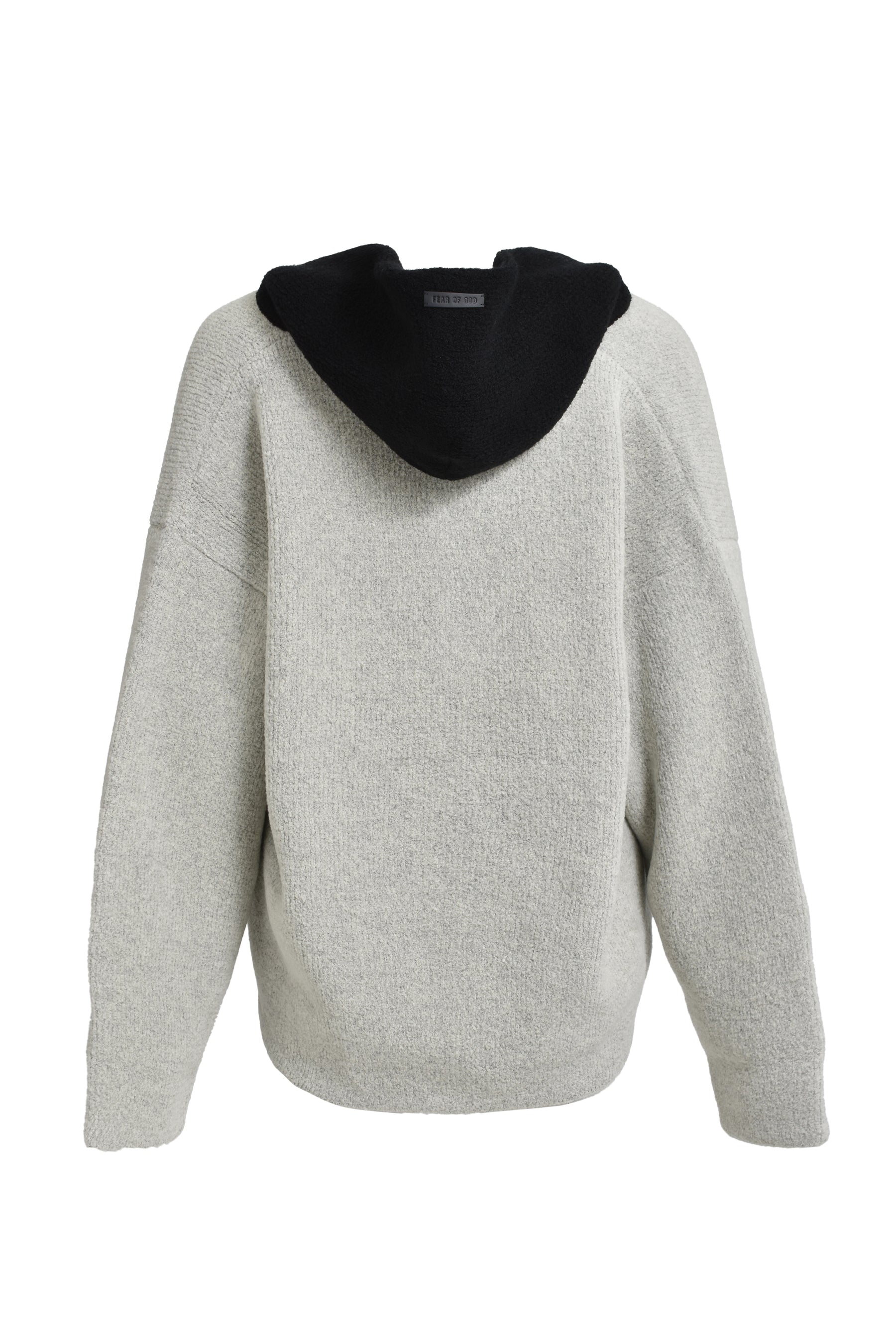 BOUCLE POLO HOODIE / DOVE GRY