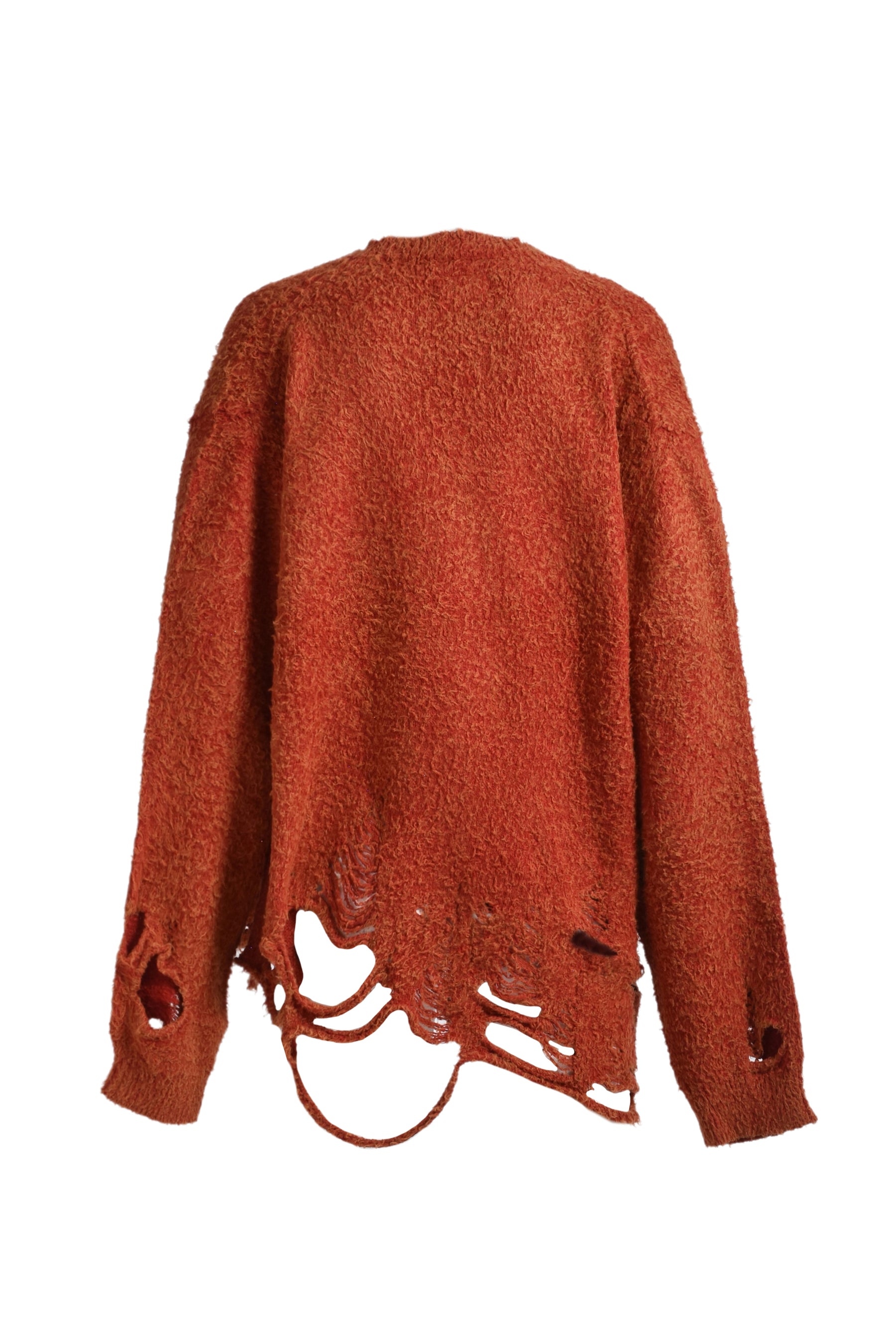 ZOMBIE SILHOUETTE KNIT CARDIGAN / RED