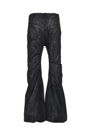 COATING FLARE PANTS / BLK