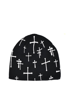 CROSS BEANIE / BLK