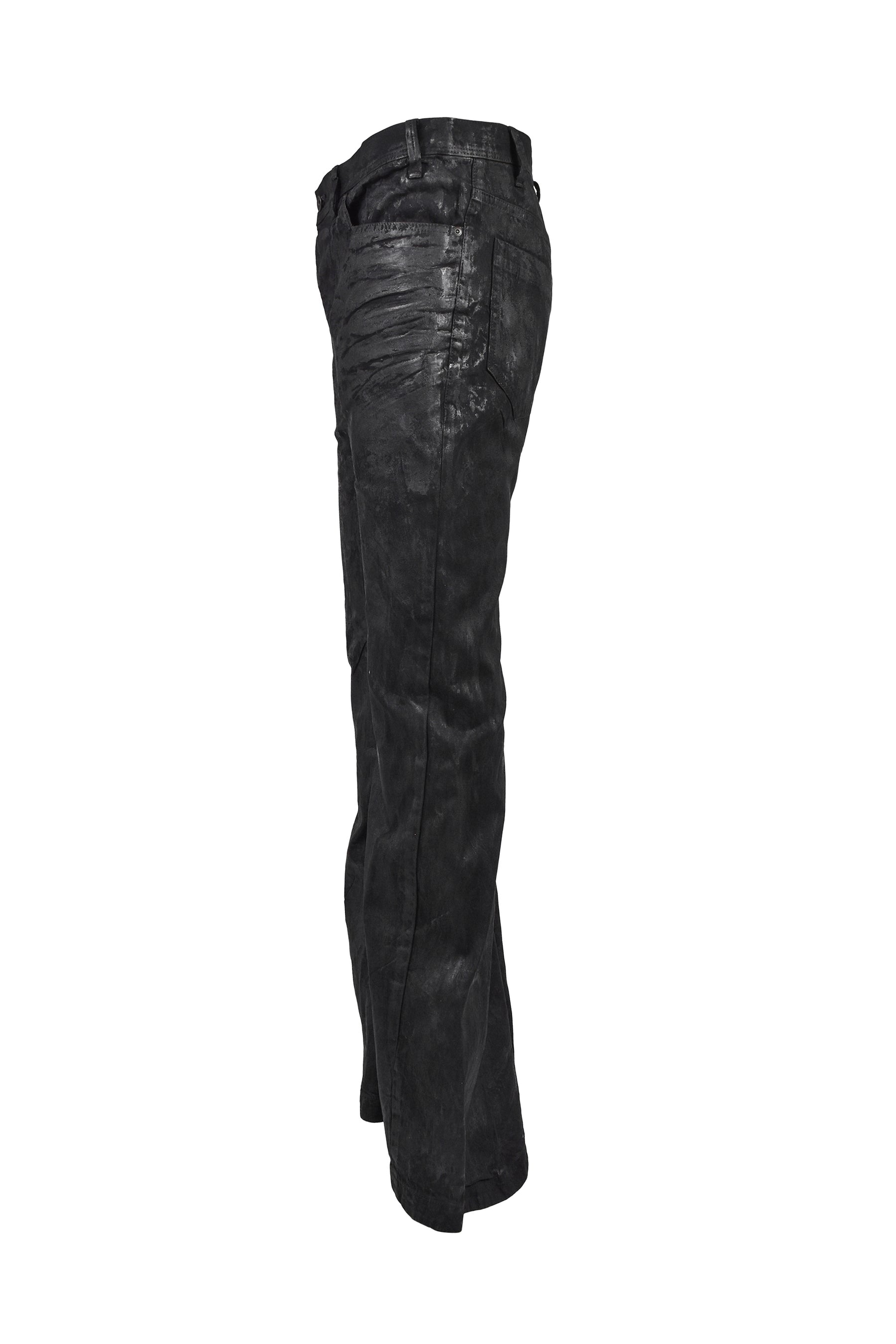 COATING FLARE PANTS / BLK