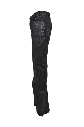 COATING FLARE PANTS / BLK