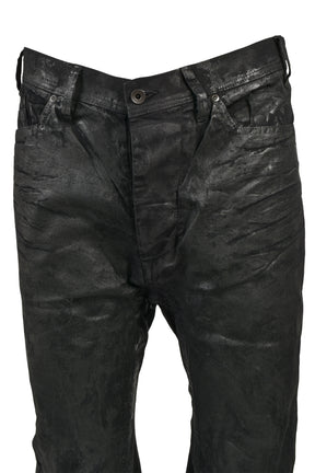 COATING FLARE PANTS / BLK