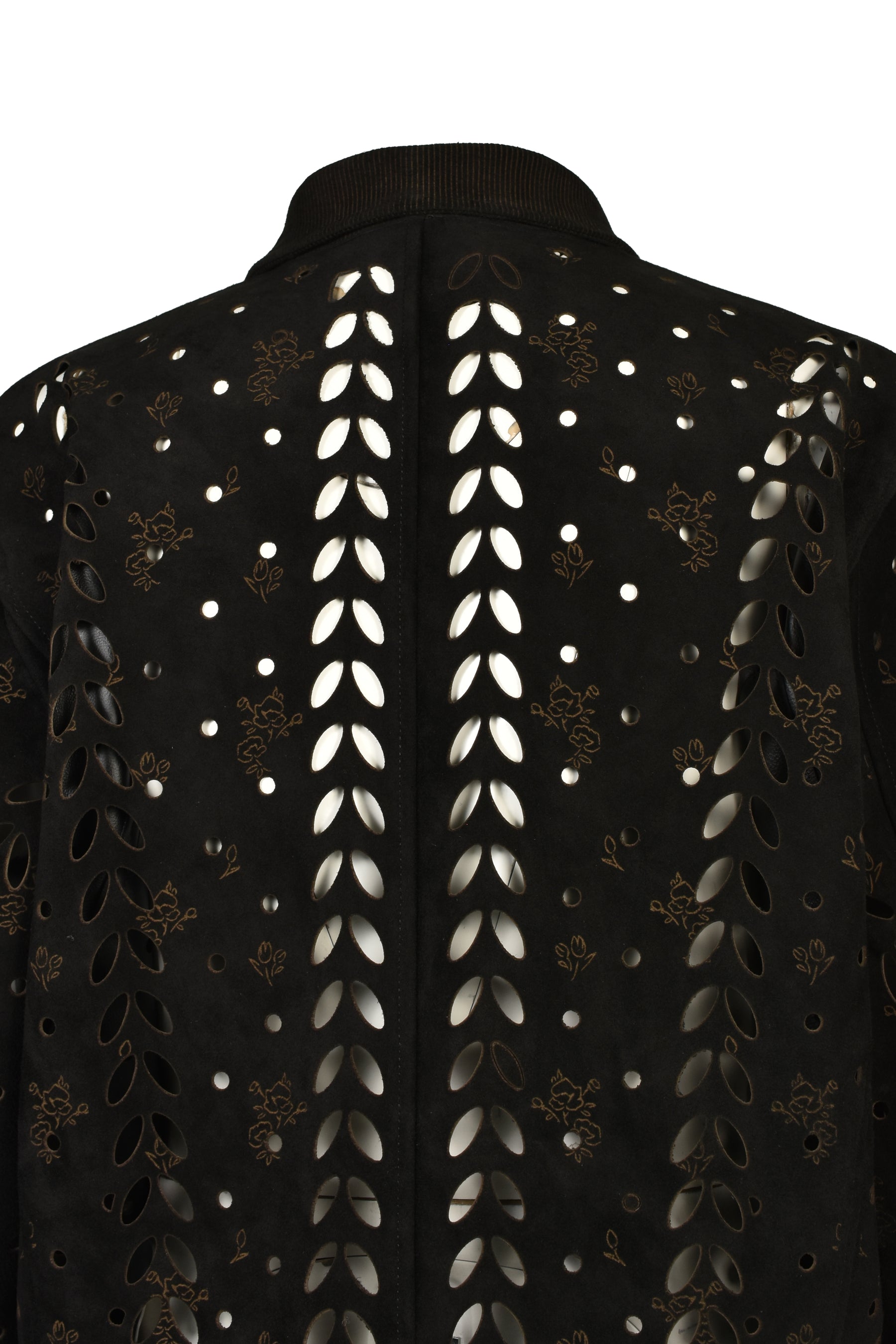 IVY HOLE LEATHER FLIGHT JACKET / BLK