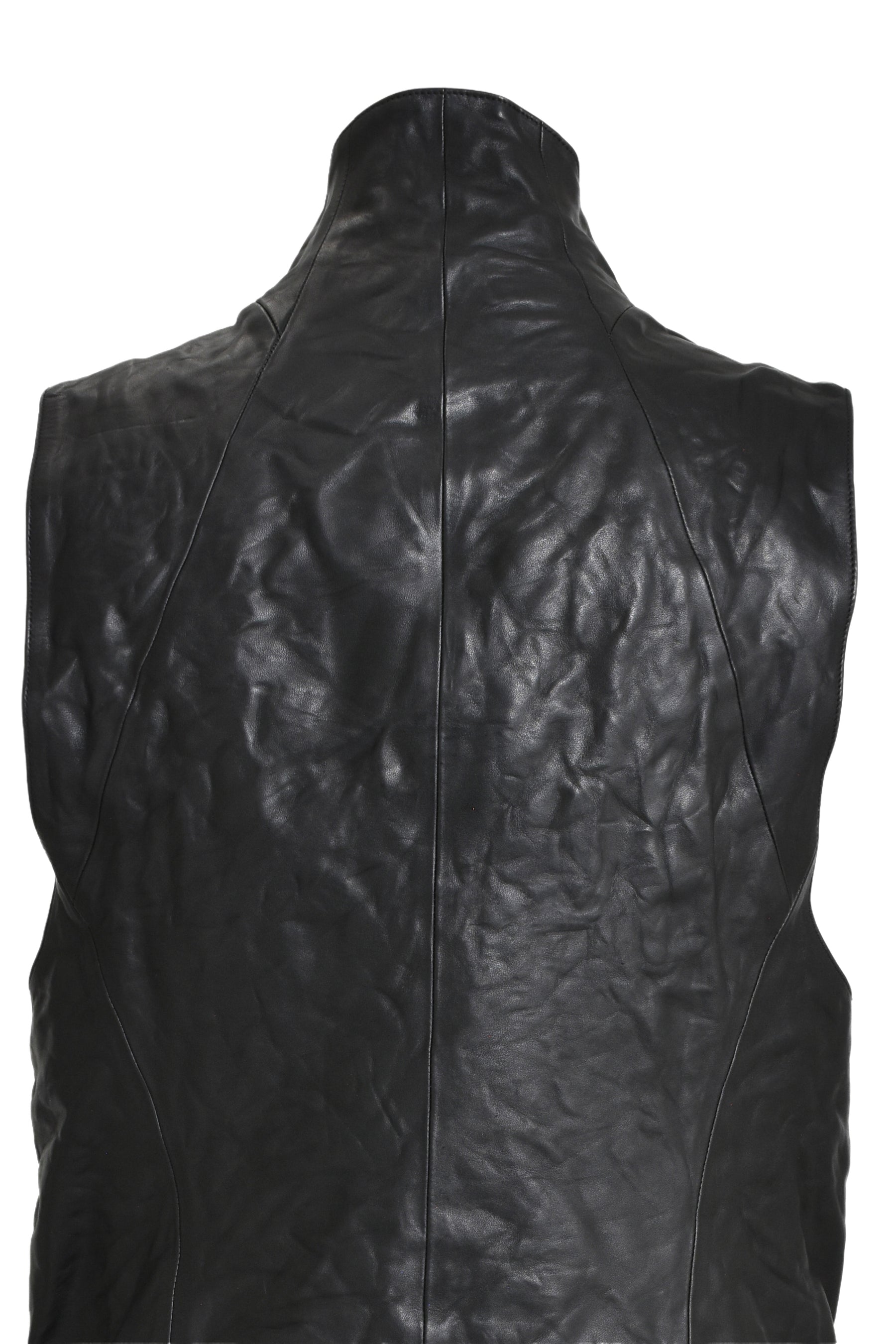 HORSE LEATHER VEST / BLK