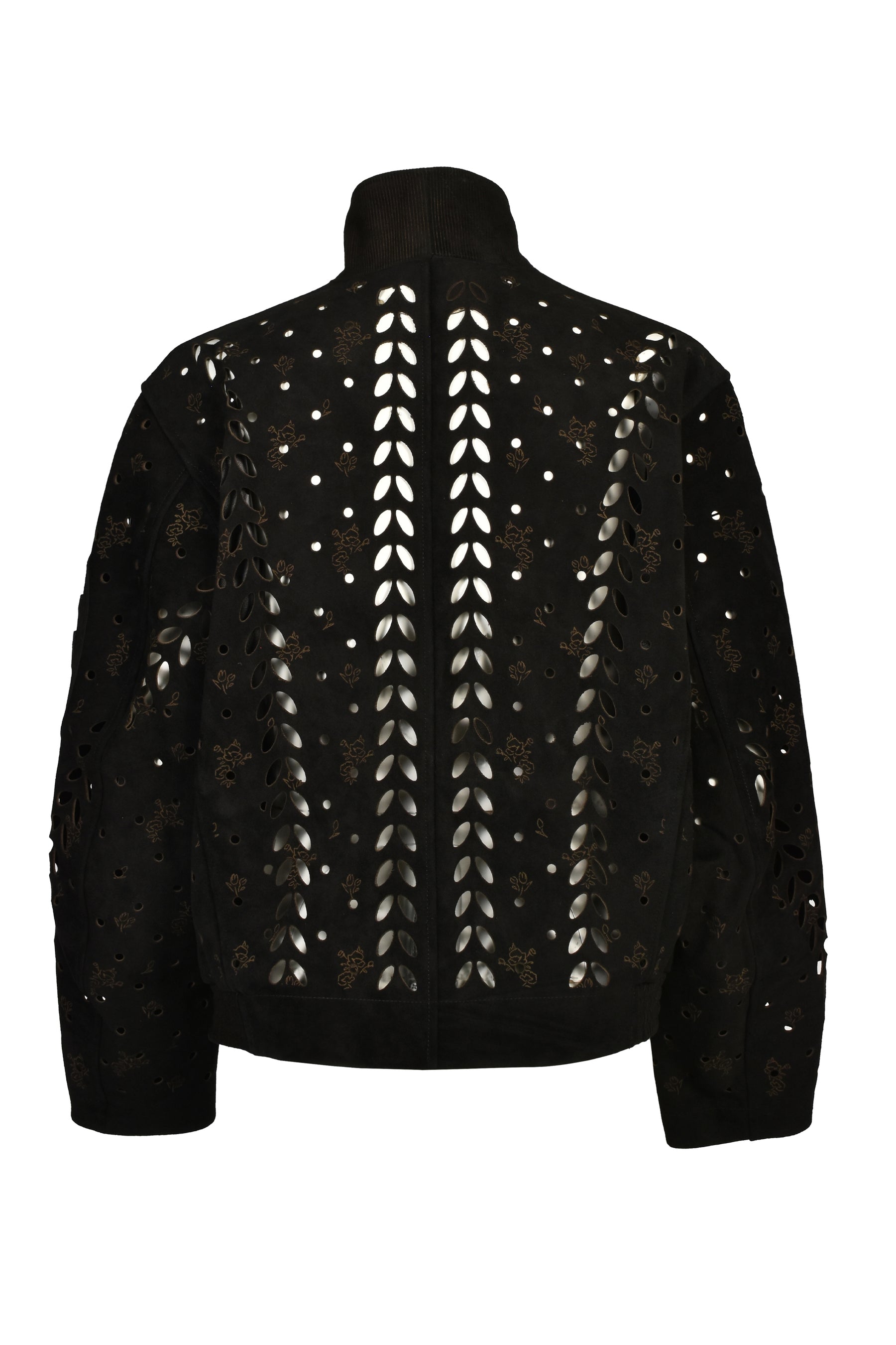 IVY HOLE LEATHER FLIGHT JACKET / BLK