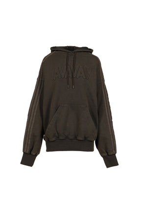 AVAVAV SHOULDERLESS HOODIE / CARBON