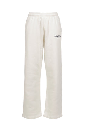 VENDOME LA EMBROIDERED WIDE SWEATPANT / ECRU