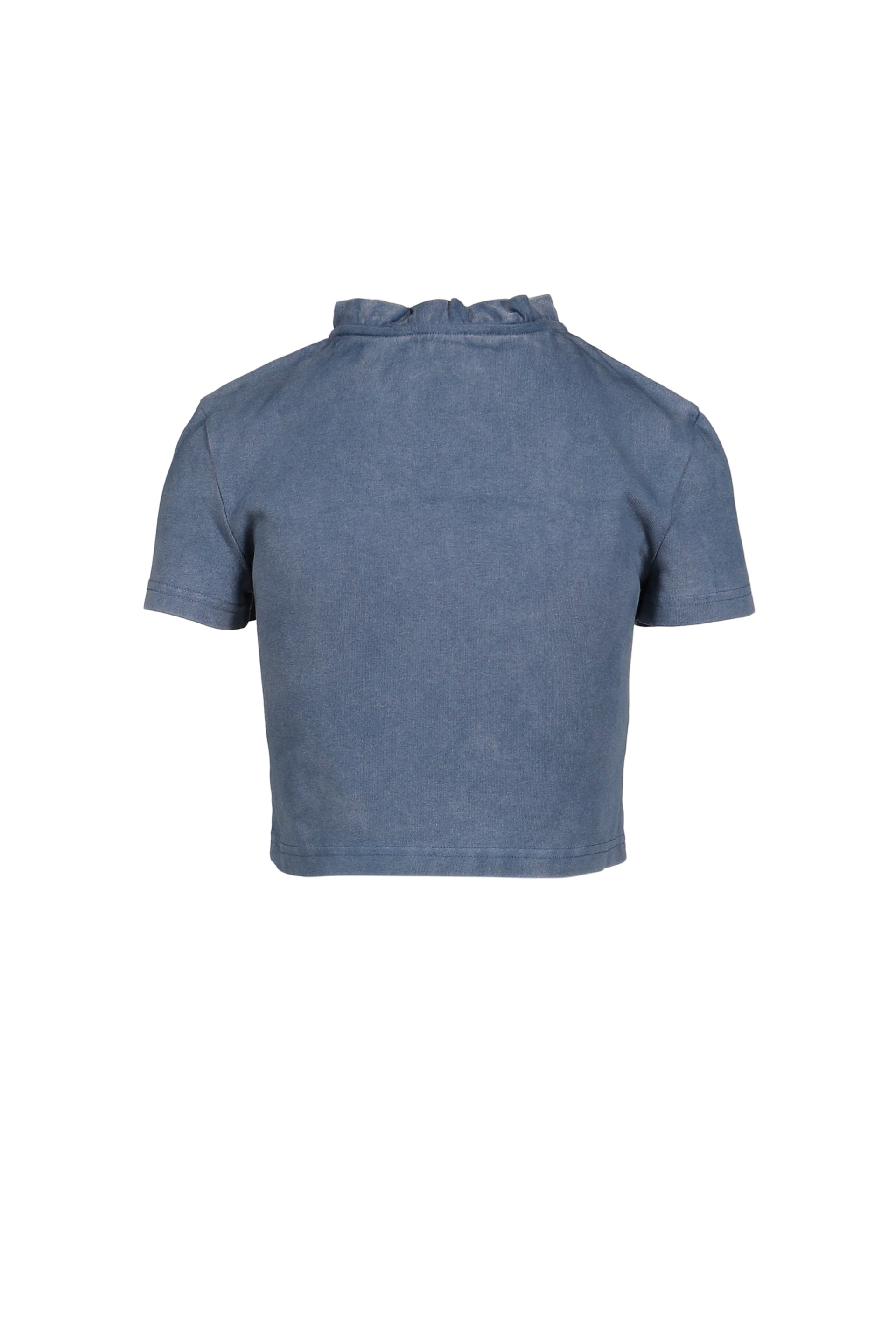 WAVE LACE COLLAR T-SHIRT / BLU