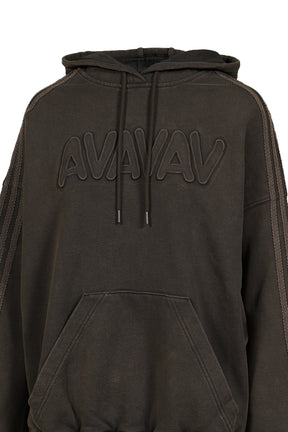 AVAVAV SHOULDERLESS HOODIE / CARBON