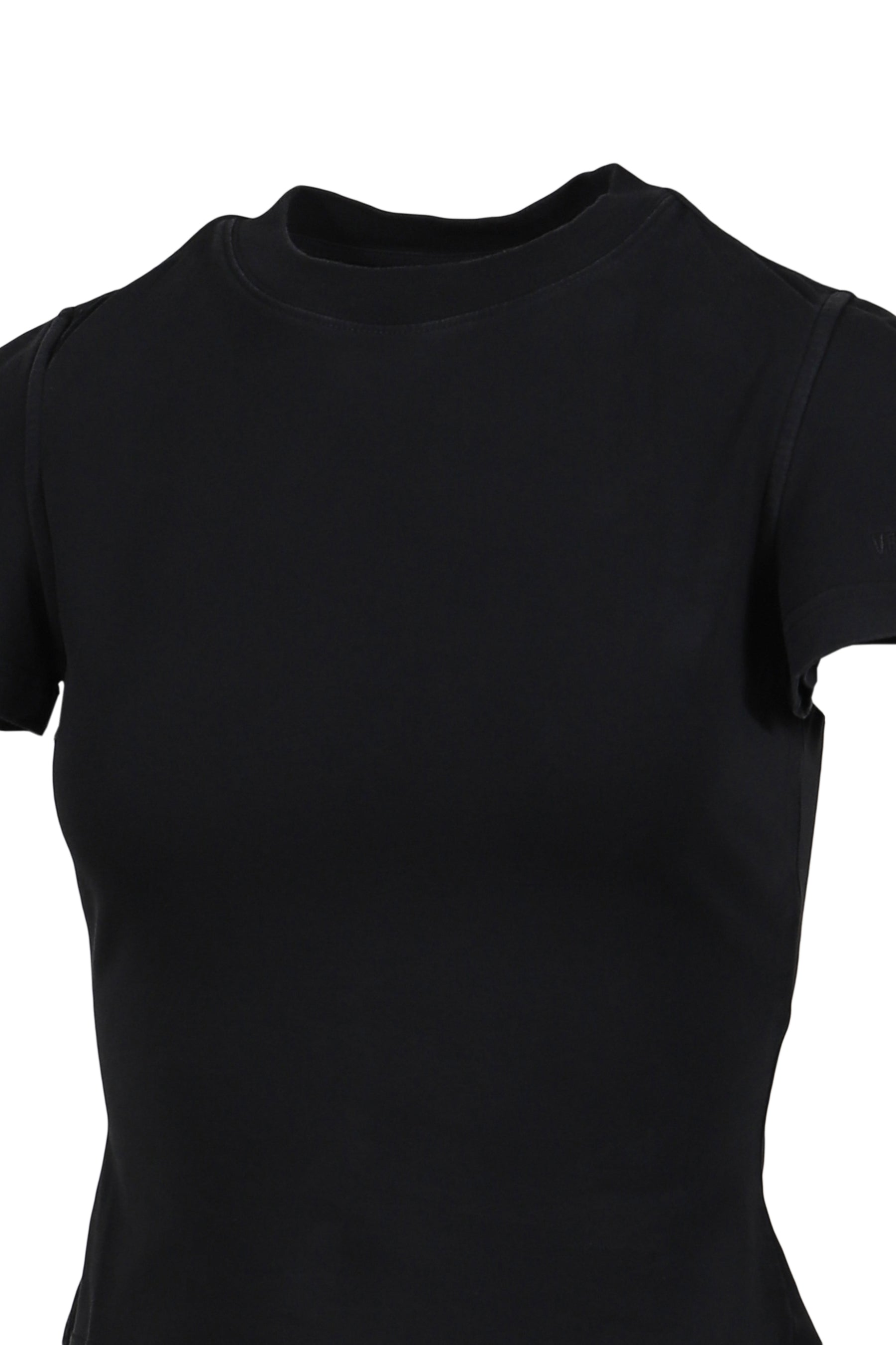 VETEMENTS FRONT SLEEVE BABY T-SHIRT / BLK