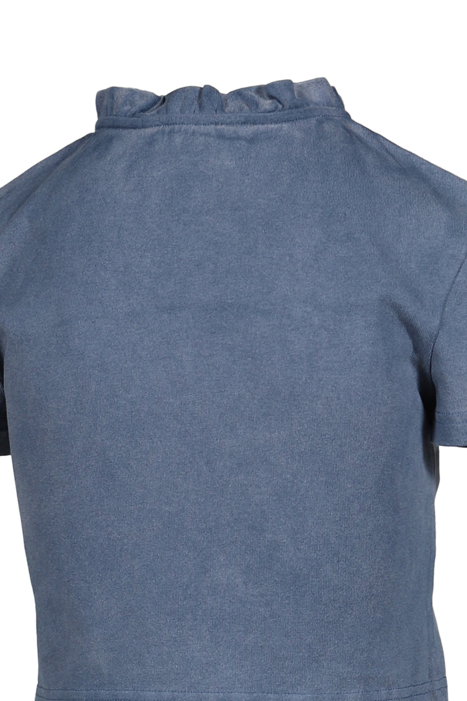 SHUSHU TONG シュシュトン SS26 WAVE LACE COLLAR T-SHIRT / BLU
