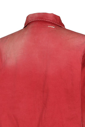 REMAKED TIMEWORN WORK JACKET / RED