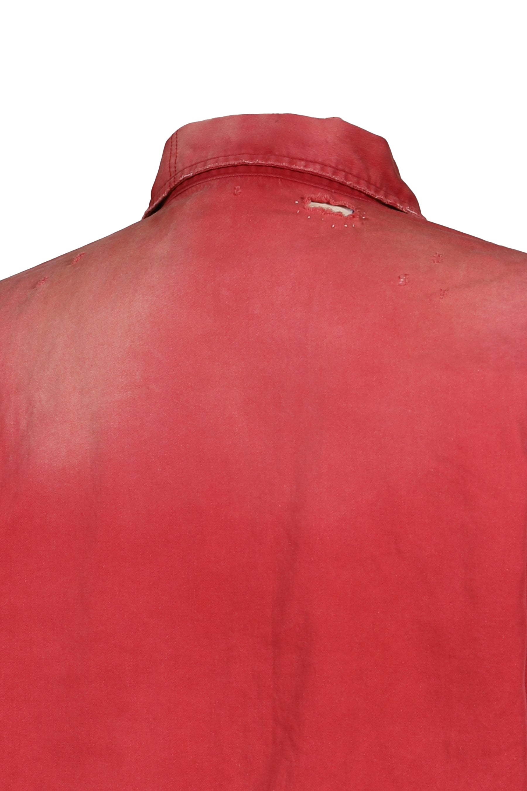 REMAKED TIMEWORN WORK JACKET / RED