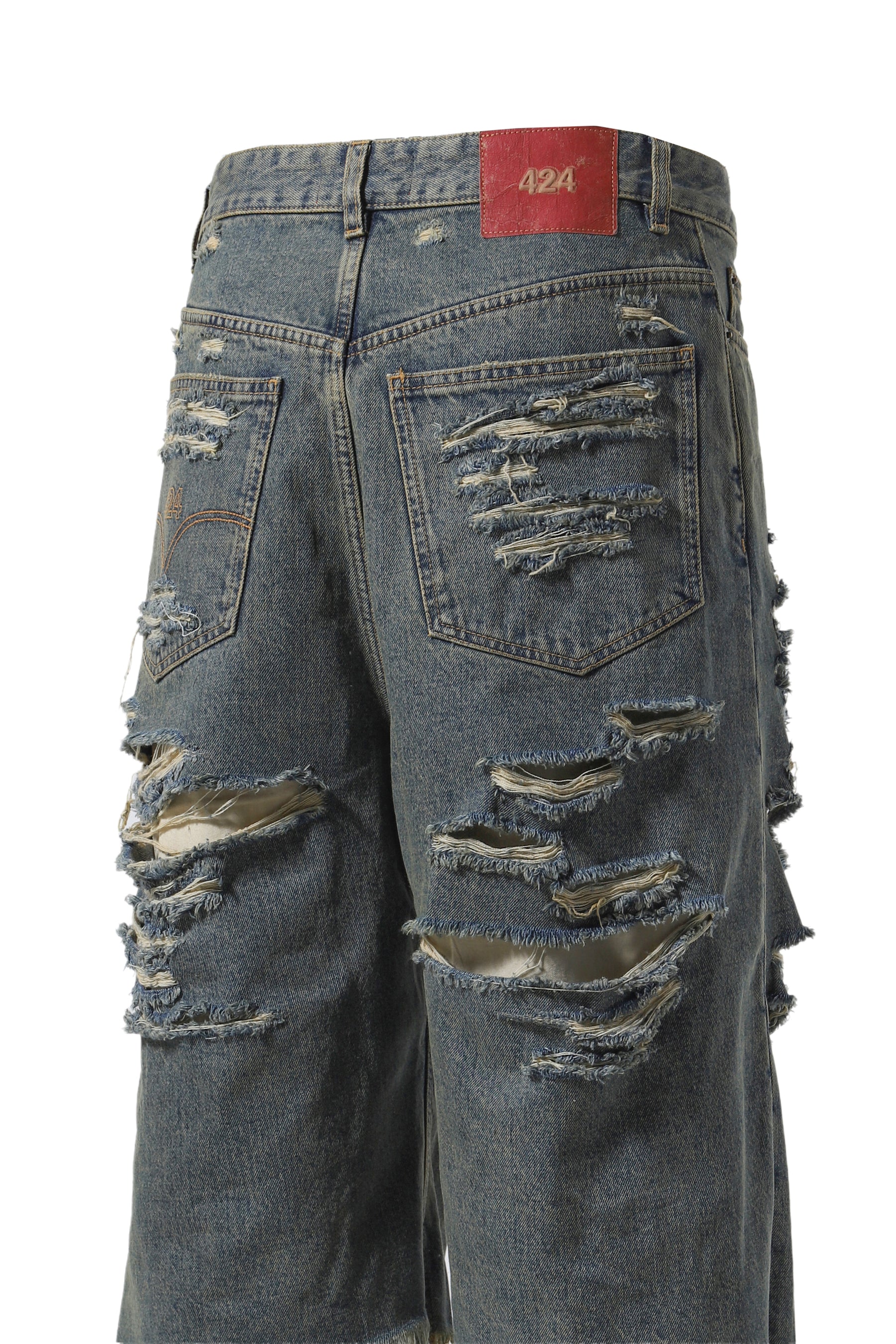 BIG DADDY DENIM SHORT / WASHED BLU