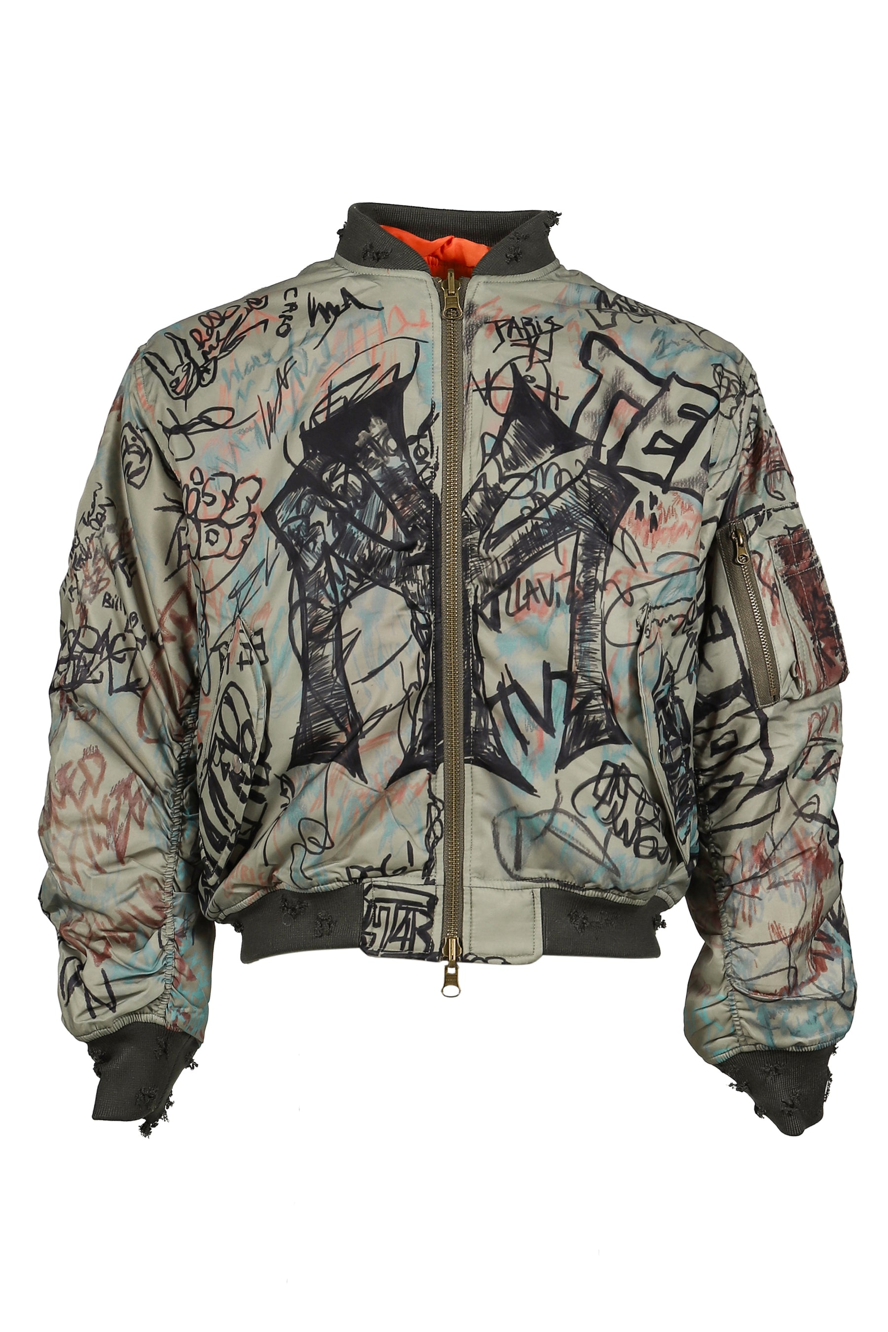 MOWALOLA モワロラ FW25 GRAFFITI BOMBER / GRN - NUBIAN ヌビアン