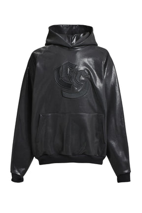 WAXED OG LOGO HOODIE / BLK