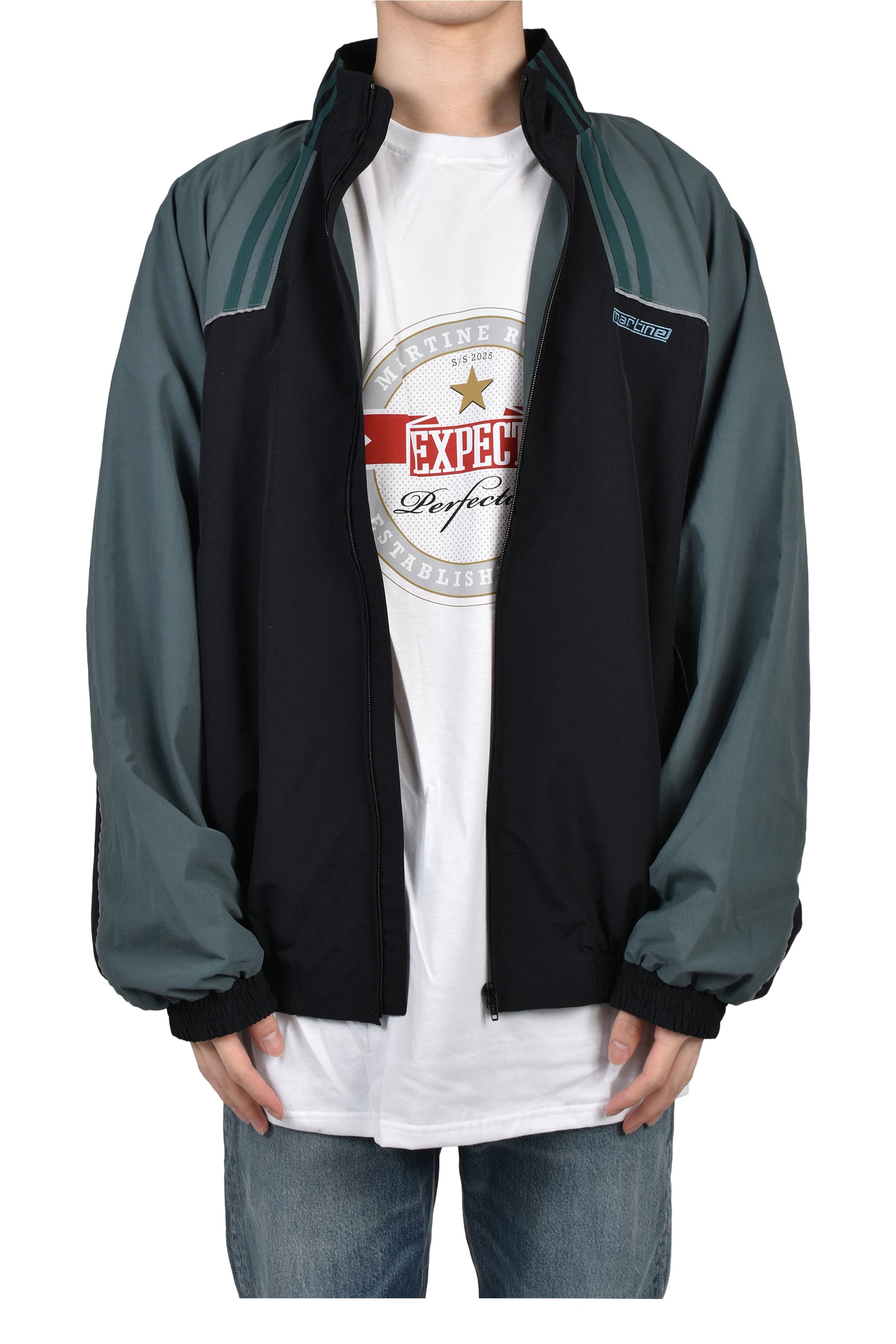 T-LINING TRACK JACKET / BLK TEAL BLK